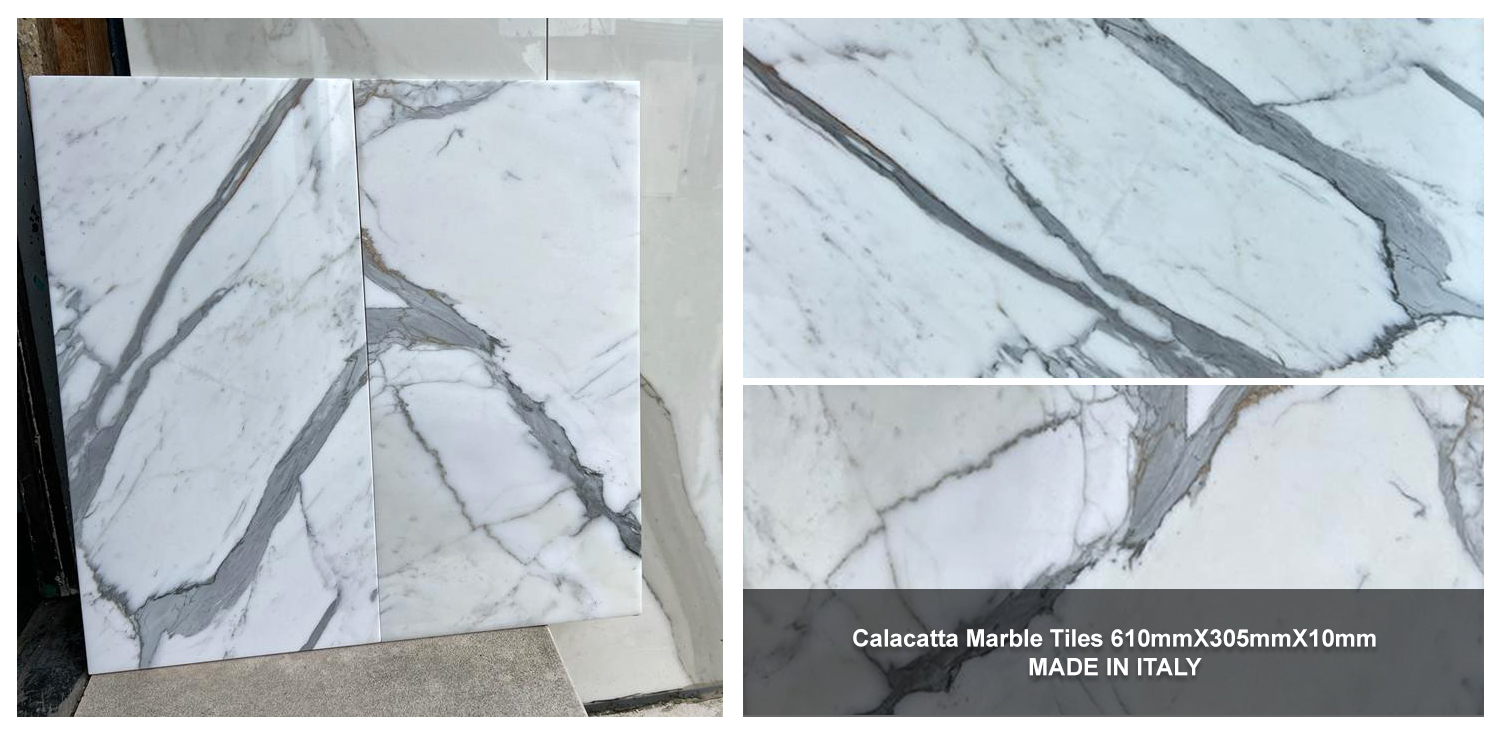 Calacatta Marble Tiles Polished 610x305x10mm