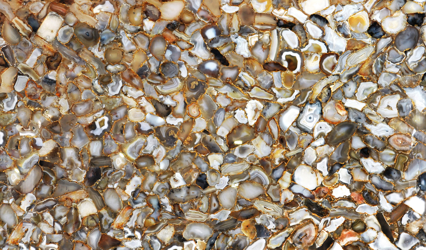 agate rubane with gold